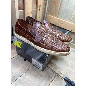 Studio Ink Wareham Woven Men US 10 Brown Loafer Casual Shoes